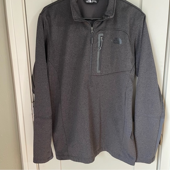 The North‎ Face Mens Zip Up Pullover Sweatshirt Large Dark Grey - Picture 1 of 5